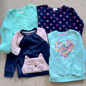 Girls Sweatshirt Bundle [Size 4/5 and XS(4)] Multiple Brands